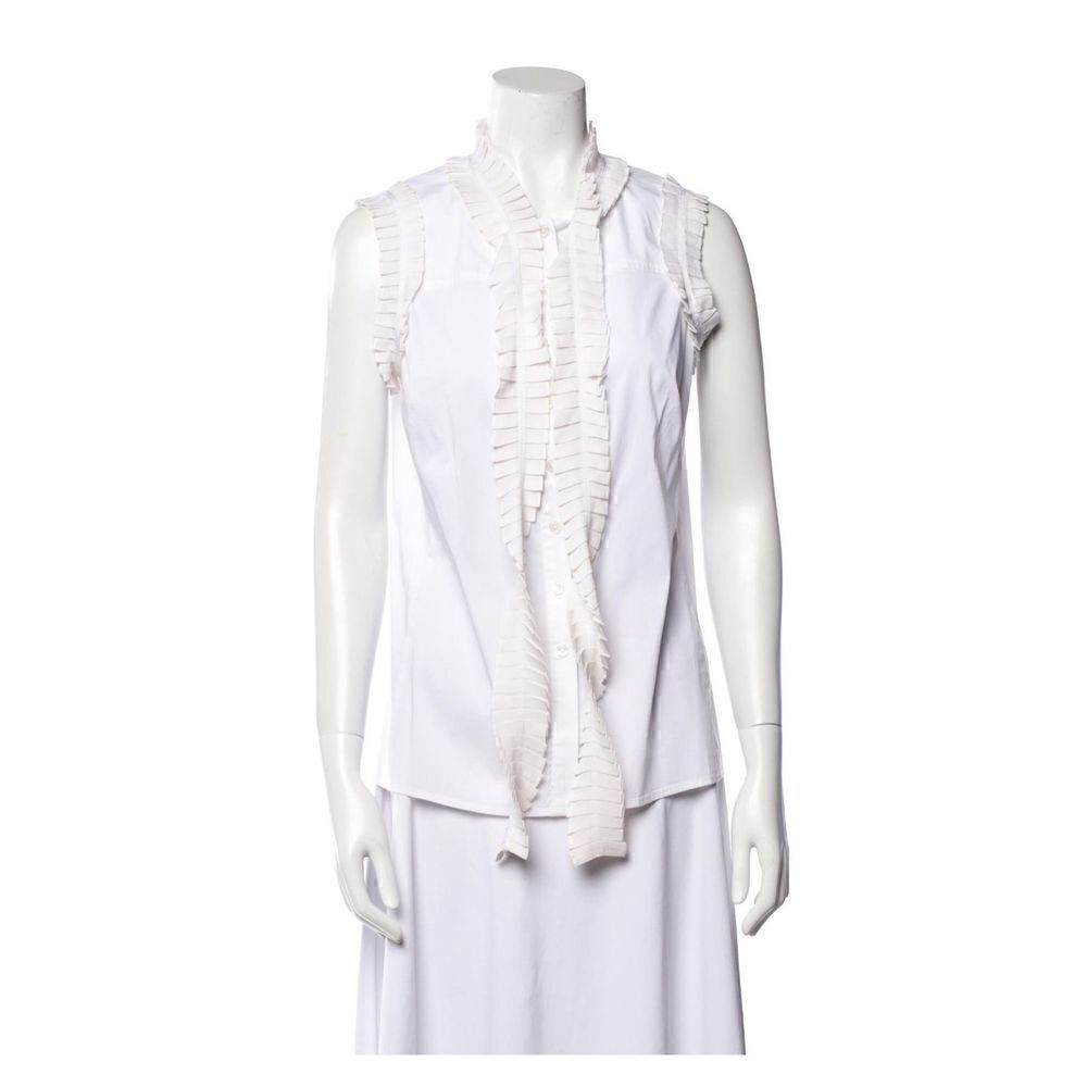 Tory Burch white Tank Top size 4 - Picture 1 of 2
